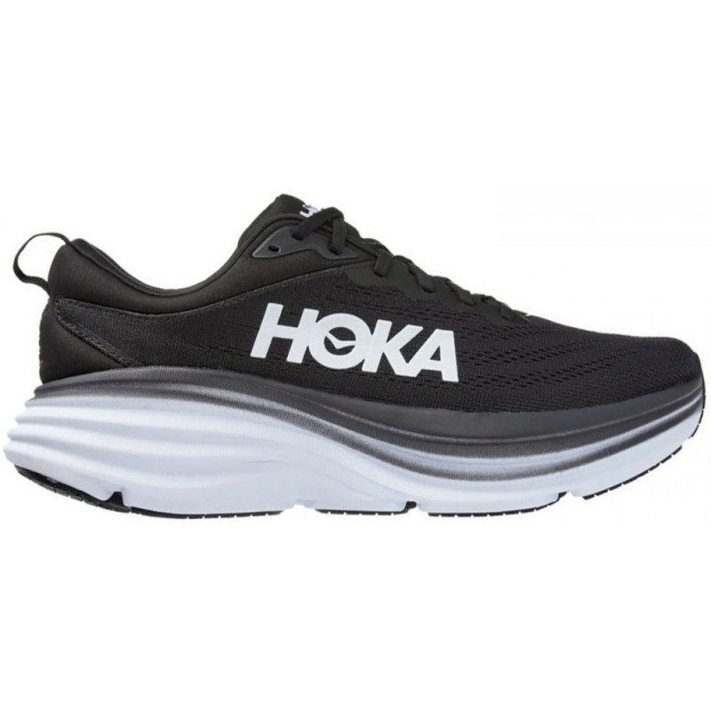 Hoka Bondi 8 Black White