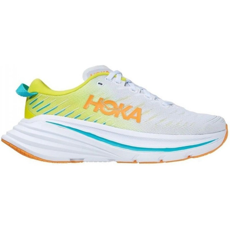 Hoka Bondi X White Evening Primrose