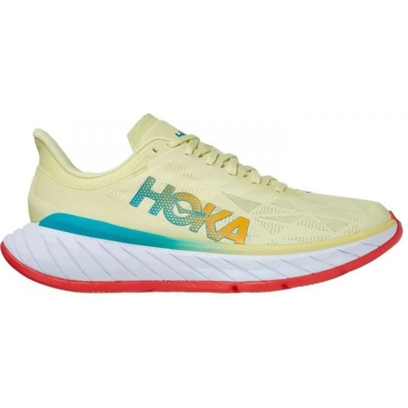 Hoka Carbon X2 Luminary Green Hot Coral