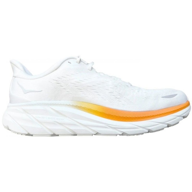 Hoka Clifton 8 Blazing Orange Bright White