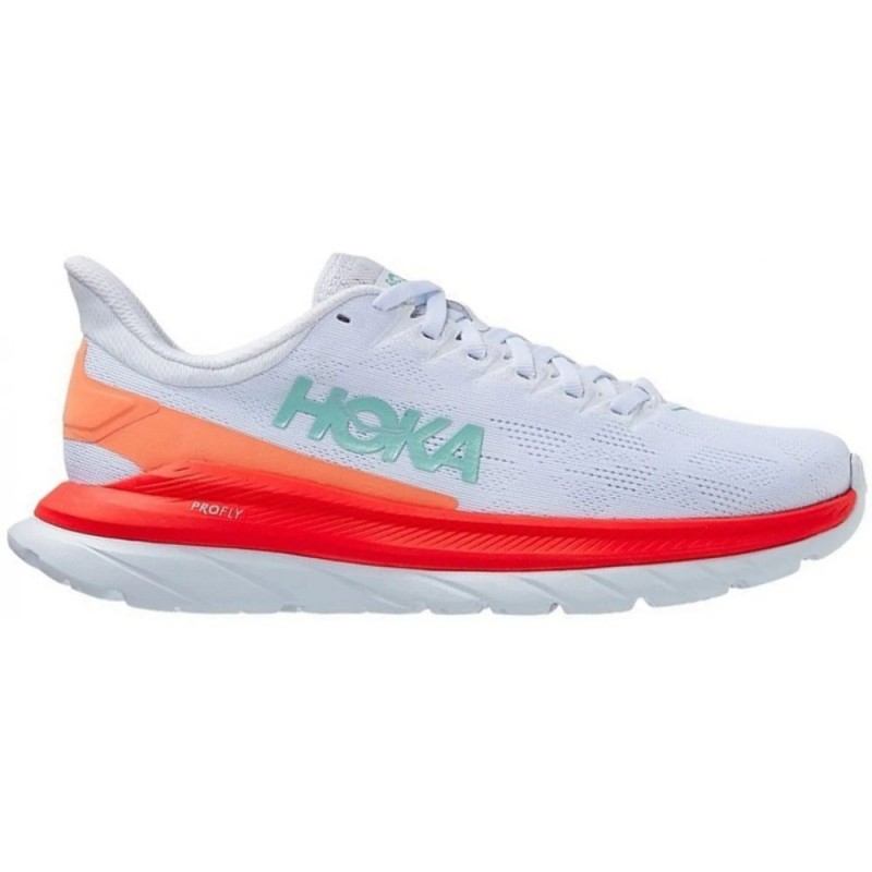 Hoka Mach 4 White Fiesta